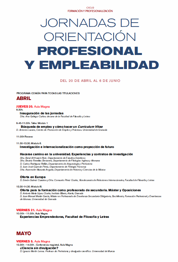 Programa de las Jornadas